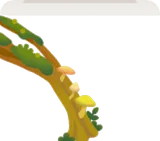 秋の森の木の根っことキノコ