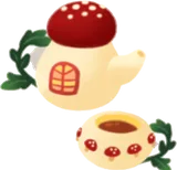 赤いキノコのティーセット