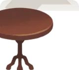 茶色いカウンターの椅子・左