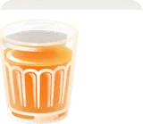 100%のオレンジジュース