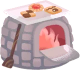 庭先の大きなかまど