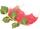 生クリーム添えの苺