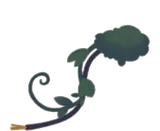 下に伸びたツタ