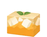 ミルク寒天入りビワゼリー