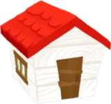 赤い屋根の小屋