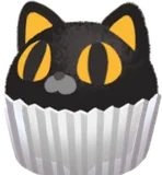 黒猫カップケーキ