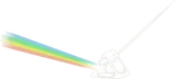 三角プリズムの分光の虹