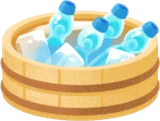 ラムネ瓶を冷やす桶