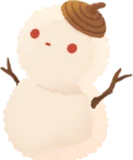 毛糸のポンポン雪だるま