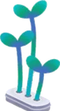 端子から生えた植物の芽