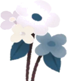 暗い森に咲いたお花