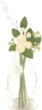 瓶に飾られたドライフラワー