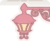 手描きのピンクの街灯