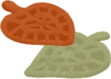 かぎ編みの葉っぱパーツ