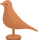 木彫りの鳥の置物