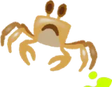 脱皮したカニのフィギュア