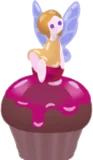 黄色の妖精のカップケーキ