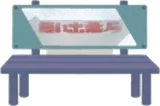 広告付きベンチ