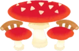 キノコの森のテーブルセット