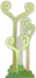 神殿に生えたウラジロ