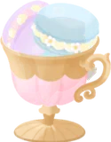 マカロン入りティーカップ