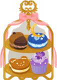 懐かしいケーキスタンド