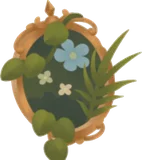植物が生い茂る額縁