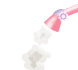 苺に香りを添えるパイプ。右