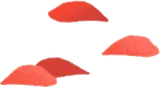 運河に散った花びら