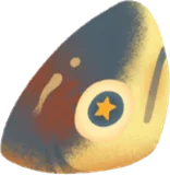 パイに刺さった星を眺めるお魚