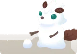 リオンのような雪だるま
