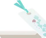 テントウムシの描かれたしおり