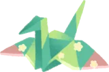 小さなカラフル折り鶴