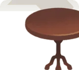 茶色いカウンターの椅子・右