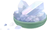月光を浴びる水晶