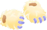 モフモフの足