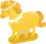 装飾された馬のコマ