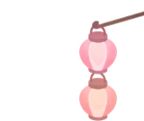 連なるミニ提灯