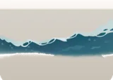 嵐で荒れる波のジオラマ