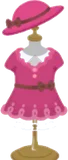 ピンク色の人形衣装