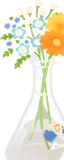フラスコ型フラワーベース