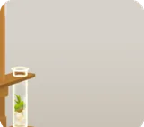 苔が育つ試験管スタンド