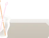 マドラーが入ったグラス