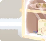壁にかかった戸棚