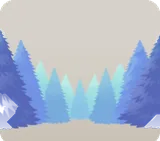 早朝の澄んだ光に照らされた木々