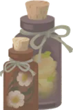 薬草が入った瓶たち
