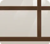 やすらぎの大きな窓枠
