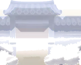 ひっそりとした門