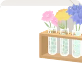 試験管に咲いた花たち