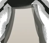垂れ下がる黒いカーテン